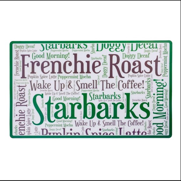 NEW Starbarks Frenchie Roast Dog Food Mat - Picture 1 of 3